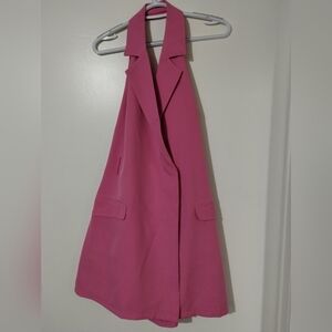 Chic Backless Pink Dress